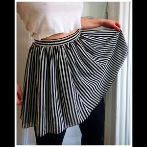 American Apparel Chiffon Striped Skirt
